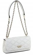 gesteppte Überschlagtasche Guess Tamsin Off White warmweiß Kettenhenkel