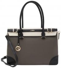 L.Credi Businessshopper Plamena Dark Taupe Multicolor
