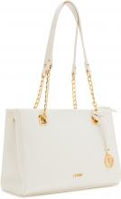 Henkeltasche L.Credi Karin Weiß mit Golddetails