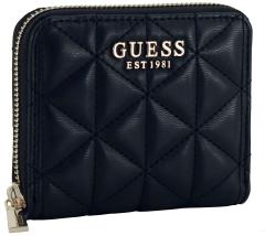 kompakte Geldbörse schwarz gesteppt Guess Paisleigh Black