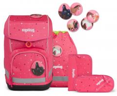cubo Schulrucksackset pink Pferde ergobag Schüttelpennal Sportbeutel