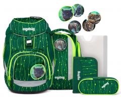 ergobag pack RambazamBär Wildtiere grün fluoreszierend 6-teiliges Schultaschenset