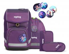 ergonomische Schultasche lila changierend ergobag cubo MeereszauBär Komplettset