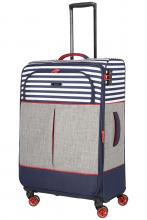 erweiterbarer Reisekoffer Athene L Streifen Travelite blau weiß