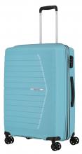 erweiterbarer Rollenkoffer Travelite Nubis Hellblau 67cm