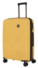 erweiterbarer Rollenkoffer Travelite Smarty M 68cm gelb 4-Rad