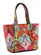 farbenfrohe Henkeltasche Guess Kamryn Tote Coral multi Etui