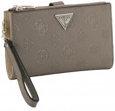 große Geldbörse Guess Cresidia II SLG Dark Taupe Logoprägung 
