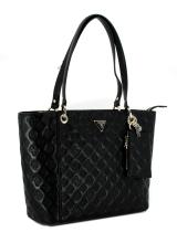 Guess Noelle Elite Tote Black Riementasche schwarz Alloverprägung