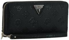 geprägte Langbörse Guess Cresidia II Black Logo schwarz 