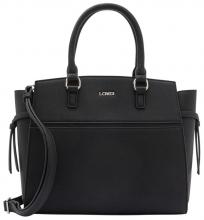 klassische Damentasche L.Credi schwarz Ordina