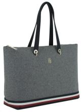 geräumiger Shopper Tommy Hilfiger TH Element Tote Melton grau Wollfilz
