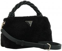 Top Handle Handtasche Kunstfell Guess Shaida schwarz