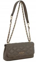 gesteppte Überschlagtasche Taupe Guess Tamsin Metallkette