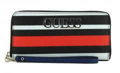 gestreifte Damenbörse Guess Felix Stripe rot blau weiß schwarz