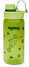 hellgrüne Wasserflasche Kunststoff Schule Ergobag Fußball