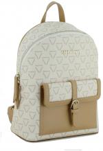 hellbeiger Citybackpack Valentino Liuto Ecru Multicolor Alloverprint