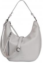 hellgraue Schultertasche nachhaltig FREDsBRUDER Bestie Hobo Stone