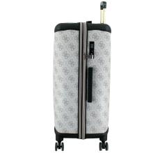 großer Reisekoffer Guess Berta Travel Wheeler L 77cm Dark Taupe Logo