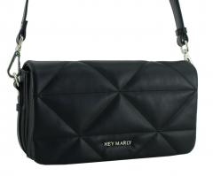 gesteppte Überschlagtasche Hey Marly schwarz recycled Compartment Bag