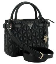 kleine Henkeltasche gesteppt Guess Paisleigh schwarz