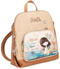 Freizeit Backpack Damen Anekke Mediterranean Stickapplikation Comicprint