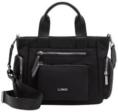 kompakte Damentasche L.Credi klassisch Nylon Odeta schwarz
