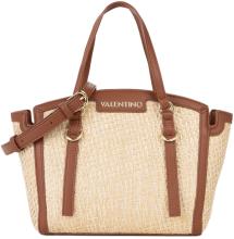 kompakte Damentasche Valentino elegant braun Bast Naturale Demetra