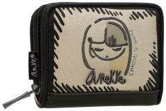 Minibörse Metallic schwarz Anekke Nature Koko nachhaltig