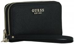 Guess zweigeteilte Geldtasche Amorette SLG Black Saffiano schwarz