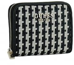 Flechtbörse Guess Mirema SLG Black Multi schwarz beige kompakt