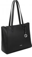 klassischer Shopper Businesstauglich LCredi Polly schwarz vegan
