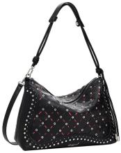 Desigual Damentasche rockig Nieten Yankee Cutouts schwarz Leiria