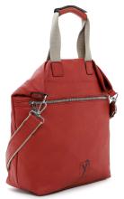 modische Henkeltasche rot Suri Frey Trudy Peach Denim-Struktur