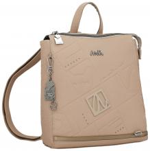 quadratischer Cityrucksack Anekke Real Evolution Taupe Prägung