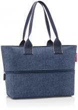 Reisenthel Shopper Herring Bone Dark Blue erweiterbar dunkelblau Fischgrät