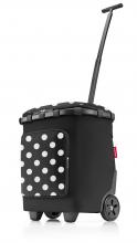 Einkaufstrolley Reisenthel Carrycruiser Dots White isolierte Fronttasche