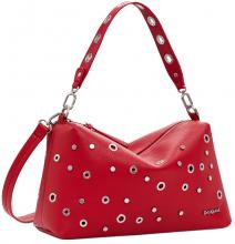 Kurzhenkeltasche Nieten Desigual rockig rot Bergamo Rebel
