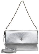 L.Credi Abendtasche dreigeteilt Penina silber elegant Überschlag