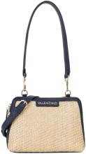 schmale Clutch Bast Mario Valentino Demetra beige Trapez marineblau