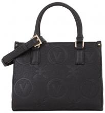 elegante Henkeltasche Samba RE schwarz Valentino Allover Prägung