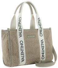 Valentino Shoppertasche Kunstfell Camy Special taupe Webband 