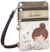 schmale Phone Bag Anekke beige Sophia Comicprint
