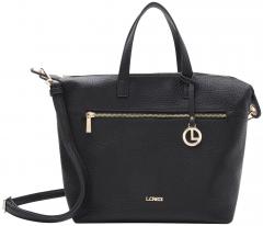 L,Credi Kurzgrifftasche in Beutelform Parmida schwarz