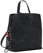 Sumy Mini Desigual Citybackpack schwarz Stickereien Negro Dejavu