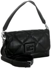schwarze Guess Überschlagtasche Brightside Black Steppnähte