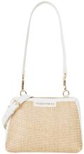 trapezförmige Umhängetasche Valentino Demetra Bast Bianco weiss