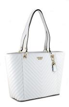 geräumiger Steppshopper Guess Noelle White weiß gepolstert