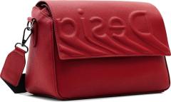 Desigual Picso Logo Überschlagtasche Big Phuket Straight Logo Carmin