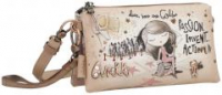 dreigeteilte Abendtasche Glitzer Hollywood Anekke beige 